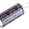 Kondensator 100μF 450V dc Radialny, Otwór przelotowy Nichicon roztaw: 12.5mm 25 (Dia.) x 50mm