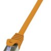 kabel LAN LogiLink CQ3088S, 1 szt., RJ45, CAT 6a, S/FTP, 7.50 m, pomarańczowy