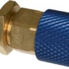 Coupling part, self-sealing, blue, 12 bar, brass, for threaded connection M5, 50.061.01