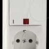 MEG3499-8719 Combination socket/off-control switch - 2-pin, polar white, surf