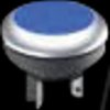 1.15.210.121/2600 Pushbutton, Lumo key 16, 1NO, aperture: Translucent blue