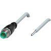Sensor actuator cable, M12-cable plug, straight to open end, 4 pole, 2 m, PVC, gray, 4 A, 126567