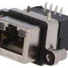 MRJ-5380-01 Gniazdo RJ45 na panel THT kątowe 90 UL94V-0 IP67 UNC 4-40