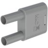 Stäubli 664010-28 SKS2-4N-19 connector, grey, Ø 4 mm pin, insulated, brass