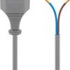 Kabel z wtyczką Euro do montażu, 1,5 m, szary - Wersja kolorystyczna Szary
