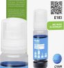 KMP Zestaw do napełnienia Zamiennik Epson 102, T03R2 zamiennik Cyjan 70 ml E183 1642,0003