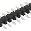 Pin header, 8 pole, pitch 2.54 mm, straight, black, 10129038