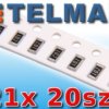 Zestaw rezystorów 1206 SMD 21wartości x 20szt