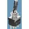 Toggle switch, metal, 2 pole, latching, On-On, 6 A/250 VAC, silver-plated, 3-6437630-9