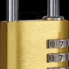 YE3CB/38/131/1/GO Combination lock, aluminium, 4-digit numerical sequence, 38 mm