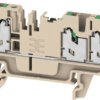 Through terminal block, snap-in, 2.5 mm², 24 A, 8 kV, dark beige, 2862970000