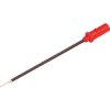 Miniature test probe, pin 0.64 mm, unsprung, 30 VAC/60 VDC, CAT O, red, 973995101