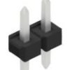 Pin header, 2 pole, pitch 2.54 mm, straight, black, 10058216