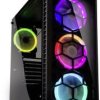 Kolink Observatory RGB Midi Tower Obudowa do komputera czarny z 4 wentylatorami LED, z okienkiem, z filtrem przeciwkurzo