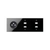 Panel 3-krotny Simon 100: 1 gniazdo, 2 HDMI, 2 USB, czarny