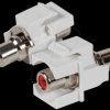 EB494 Keystone Adapter Cinch,white jack/jack