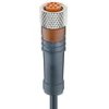 Kabel konfekcjonowany jednostronnie złącze M8 8-pinowe żeńskie proste PUR czarny RKMV 8-354/5 M