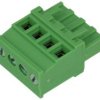 Łączówka; 2EGTKA-5.08-04P; 4 tory; R=5,08mm; 25,8mm; 12A; 300V; na przewód; proste; otwór kwadratowy; śruba prosta; śrubowy; poz