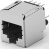 Socket, RJ45, 8 pole, 8P8C, Cat 5, press-fit, PCB mounting, 6116202-1