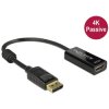 Delock 62609 DisplayPort 1.2 to HDMI Adapter 4K 30Hz Passive 20 cm Black