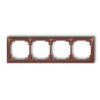 Deco Ramka Uniwersalna Poczwórna Z Tworzywa Deco Soft Brązowy Metalik 9Drso-4