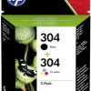 HP 304 atrament Combi-Pack tusz oryginalny Czarny, Cyjan, Magenta, Żółty 3JB05AE Tusz