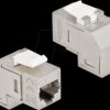 86997 Keystone Module RJ45 jack to RJ45 jack Cat.6A 90° angled