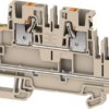 Multi level terminal block, push-in connection, 0.14-6.0 mm², 4 pole, 32 A, 8 kV, dark beige, 2675180000