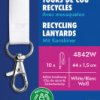 4842W Lanyard, 440 x 15 mm, white, 10 pieces