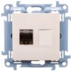 Simon 10 Gniazdo Komputerowe Pojedyncze Rj45 Kat.6 Ekranowane Kremowy C61e.01/41