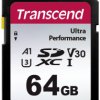 Transcend TS64GSDC340S SDXC 64 GB A1 Application Performance Class, v30 Video Speed Class, UHS-Class 3 odporny na wstrzą