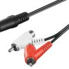 Kabel przejściowy audio, wtyk 3,5 mm na gniazdo/wtyk cinch - Długość kabla 1.5 m