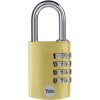 YALE YE3CB/38/131/1/GO Padlock 38mm Gold Combination, 1 piece