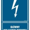 ZNAK - HG013 Główny wyłącznik budynku 25 x 37,5 cm FN - Folia samoprzylepna