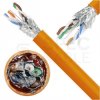 Kabel sieciowy S/FTP kat.7 skrętka 4x2x0,57mm wewnętrzny Dca bezhalogenowy LSOH pomarańczowy NEKU