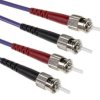 Kabel światłowodowy, średnica: 50/125μm, OM3 Wielomodowy, Fioletowy, ST / ST