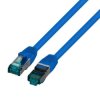 Kabel krosowy patchcord securityNET S/FTP kat.6A niebieski 0,25m LSZH PC-6ASFTPLSZH-BU0.25