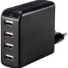 VOLTCRAFT UC-4AXX001 Ładowarka USB 24 W 4x USB-A czarny dom