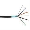 Przewód kat.6 F/UTP linka ekran,wewnętrzny,czarny, LSOH/LSZH, 4x2x26AWG