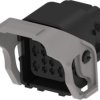 Socket, unequipped, 16 pole, straight, 4 rows, black, 1743350-2