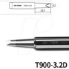 T900-3.2D Soldering tip, 3.2 mm, chisel-shaped, straight