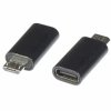 Adapter wtyk micro USB - gniazdo USB-C czarne