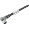 Sensor actuator cable, M8-cable socket, angled to open end, 3 pole, 15 m, PVC, black, 4 A, 1927351500