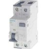 Wyłącznik różnicowoprądowy z członem nadprądowym RCBO, 2-biegunowy, 16A, 230V, 30mA, na szynę DIN, Siemens, 5SU1