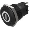 EAO 82-6951.1000.B002 Momentary 22mm Black Flush no LED Solder Terminals Standby