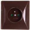 Akcent Gniazdo Pojedyncze Z/U Z Przesłonami Brązowe Gp-1Azp/24