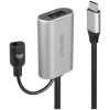 LINDY 43270 USB cable USB 3.2 1st Gen USB-C plug USB-A socket 5m Black Grey