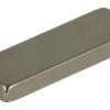 Magnes stały; prostopadłościenny; N38; 15mm; 5mm; 2mm; niklowany; neodymowy