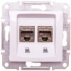 Sedna Gniazdo biały podwójne komp RJ45 kat.5e ekran SDN4600121