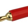 Wtyk bananowy; 2mm; 25.202.1; czerwony; 24,3m; lutowany; 10A; 60V; mosiądz złocony; PE; Amass; RoHS